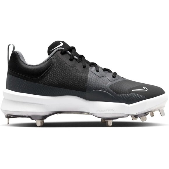Nike Men Nike Mens Force Zoom Trout 9 Pro Low Metal Baseball Cleats FB2907-001 Black Sz 7